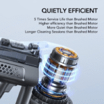 Greenote by Apeman—Cordless Handheld Lightweight Vacuum Cleaner, 23000PA Stick Vacuum 4 in 1, 200W with Dual Digital Motor LED Headlights, 35 Mins Runtime